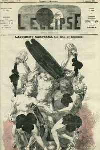 Carpeaux-olyckan, illustration av "" La Danse"" av Jean-Baptiste (Jean Baptiste) Carpeaux, en skulptur för Opera Garnier som kritiserades starkt till den grad att en flaska bläck kastades på den. Omslag i "" L