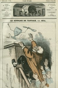 The Torment of Tantalus, karikatyr av Adolphe Thiers (1798-1874), fransk statsman. Omslag i "" L