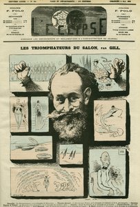 Salongens triumfatorer, eller frånvarons triumf av Edouard Manet (1832-1883), fransk målare. Omslag i "" L