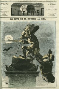 Drömmen om Rouher, Eugene Rouher (1814-1884), politiker, minister för Napoleon III och ledare för det bonapartistiska partiet, han drömmer om en återkomst av Napoleon III. Omslag i "" L