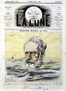 Victor Hugo - av Gill, i "" La Lune"" från 1867-05-19 av Andre Gill