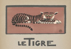 Le Tigre" Barnillustration av en tiger