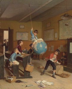 Jorden runt, ca. 1860-talet (olja på panel)