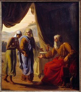 Sarah presenterar Agar en Abraham-målning av Victor Orsel (1795-1850) 1820 Sön. 0,9x0,8 m Lyon, musee des Beaux Arts