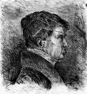 Självporträtt av Andre Marie Ampere 1800-talet (gravyr)