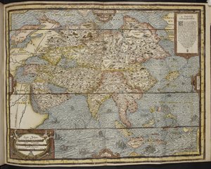 Karta över Asien, The Universal Cosmography of André Thevet av Andre Thevet