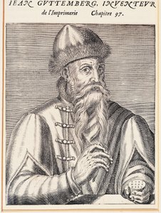 Porträtt av Johann Gutenberg (Mainz, ca 1394-1399-Mainz av Andre Thevet