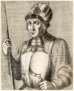 Vilhelm Erövraren, förste Norman kung av England, från True Portraits av André Thévet publicerad 1584 av Andre Thevet