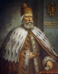 Porträtt av Doge Sebastiano Venier (ca 1496-1578) av Andrea (c.1542 c.1617) Michieli