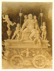 The Triumph of Silenus, tidigt 1500-tal (penna och bläck på veläng) av Andrea (follower of) Mantegna