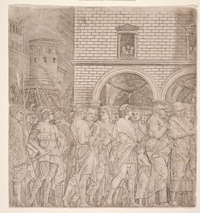 Caesars triumfer: Senatorerna, ca 1495 (gravyr) av Andrea (school of) Mantegna