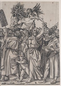 Avsnitt B: Isaac, Noah och andra figurer, från The Triumph of Christ, 1836. av Andrea Andreani