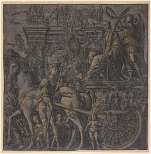 Julius Caesars triumf: Caesar Triumphant, 1593-99. av Andrea Andreani