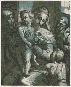 Jungfru och barn med St. John, St. Catherine av Siena och Saint Francis