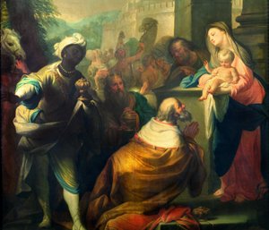 The Adoration of the Magi, detalj av de tre kungarna, c.1750 detalj av 87285