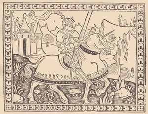 Joust av Giuliano de Medici ..., ca. 1495-1500 av Andrea Ghirlandi