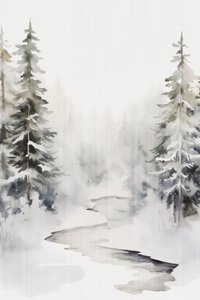 En snötäckt skogsbäck av Andrea Haase