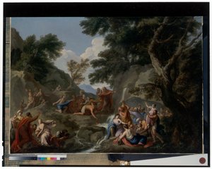 Moses slår vatten från klippan