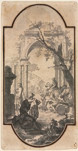Triumfbåge och figurer av Andrea Locatelli