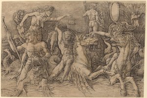 Battle of the Sea Gods [vänster halva] av Andrea Mantegna