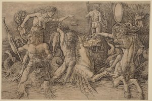 Havsgudarnas strid [vänstra halvan] av Andrea Mantegna