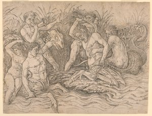 Battle of the Sea Gods, högra halvan av Andrea Mantegna