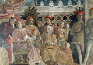 Court Wall, den centrala scenen av Andrea Mantegna