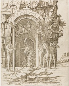 Nedstigning till Limbo av Andrea Mantegna