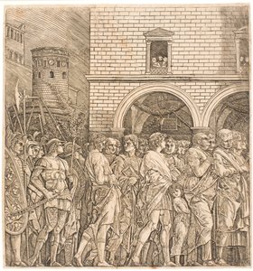 Den romerska senaten följer en triumf av Andrea Mantegna