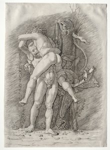 Herkules och Antaeus, 1400-talet. av Andrea Mantegna