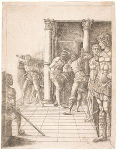 Kristus är piskad av Andrea Mantegna