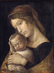 Maria med det sovande barnet av Andrea Mantegna