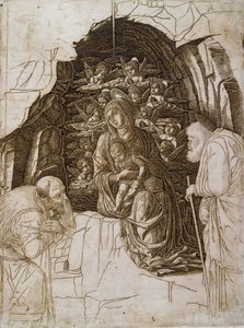 The Adoration of the Magi: The Virgin in the Grotto, c.1475-80 av Andrea Mantegna