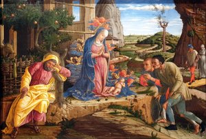 Herdarnas tillbedjan av Andrea Mantegna
