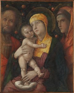 Den heliga familjen med den heliga Maria Magdalena av Andrea Mantegna