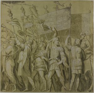 Triumphs of Julius Caesar: Canvas No. I av Andrea Mantegna