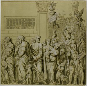 Triumfer av Julius Caesar: Duk nr VII av Andrea Mantegna