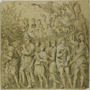 Triumfer av Julius Caesar: Duk nr VII av Andrea Mantegna