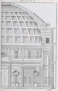 Tvärsnitt av Pantheon, illustration från en faksimilkopia av 
