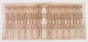 Dogepalatset, Venedig (penna och bläck på papper) av Andrea Palladio