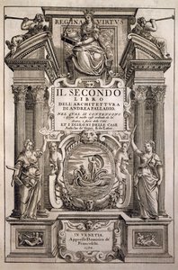 Titelsidan för de fyra arkitekturböckerna, bok II av Andrea Palladio