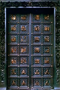Södra dörren till dopkyrkan i San Giovanni, 1336