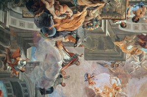 St. Ignatius inträde i paradiset, ca 1707 (detalj av 101901)