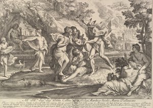 Bacchus som barn gavs av Merkurius till nymfernas vård.