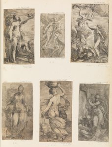 Apollo och Daphne, ca. 1538-40. av Andrea Schiavone