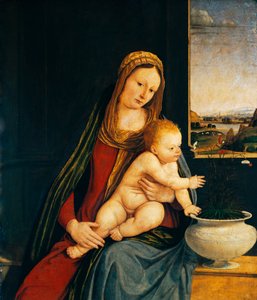 Madonna och barn eller nejlikornas Madonna av Andrea Solario