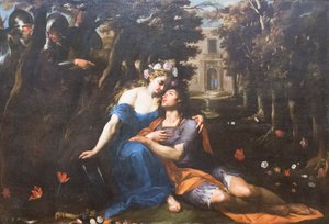 Rinaldo och Armida, Andrea Vaccaro (olja på duk)
