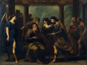 Tobias helar sin fars blindhet, ca. 1640