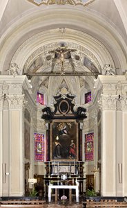 Utsikt över presbytern, kyrkan Santi Nazaro e Celso, Brienno, Como, Lombardiet, Italien (foto) av Andrea de Passeri