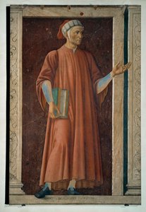 Dante Alighieri, poet, målad (målning på duk)